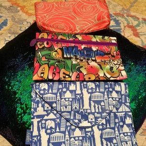 Set of three makeup bags